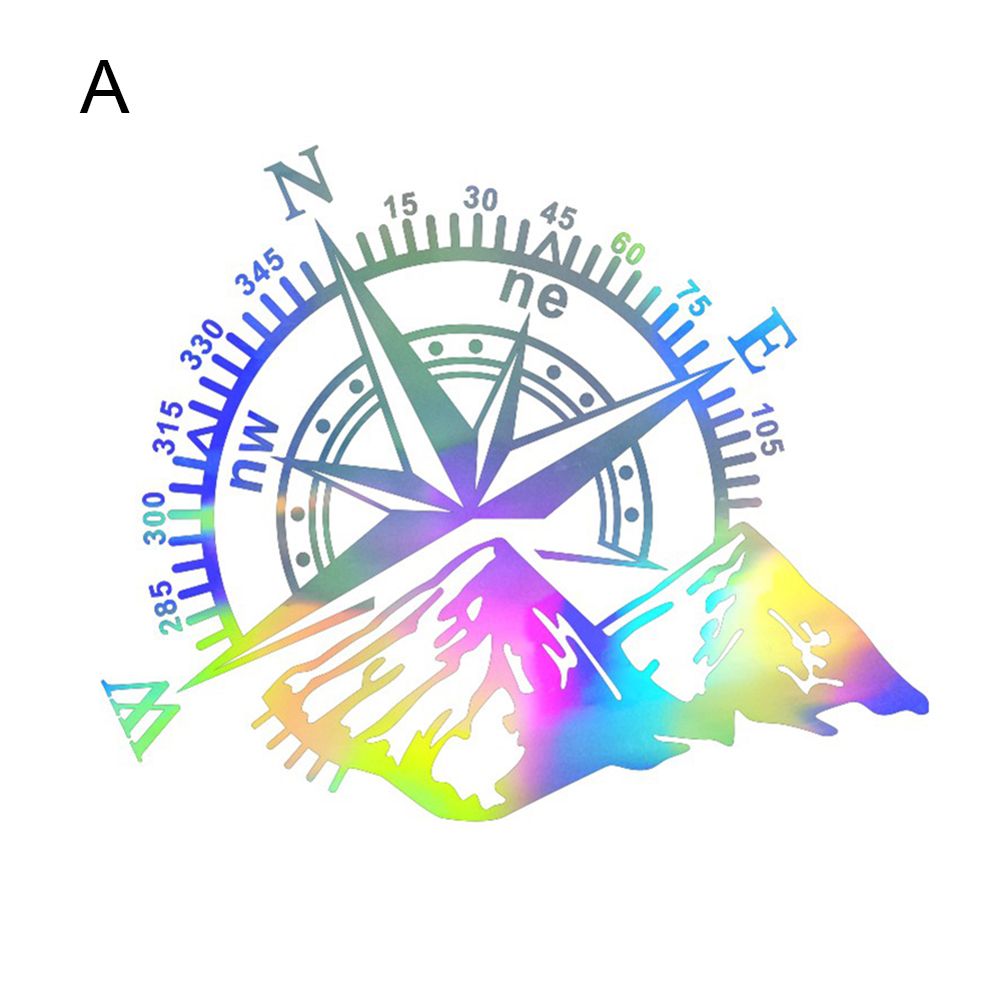 D-1100 Laser PVC Mountain Compass Navigation Car Door Hood Body Decal Sticker