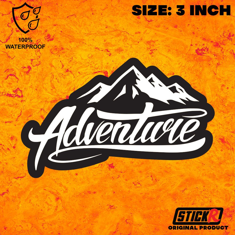 Adventure Sticker for bike/motorcycle/laptop   Waterproof sticker StickR