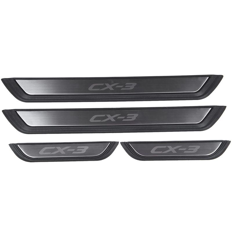 For Mazda Cx-3 Cx3 2017 2018 Car Scuff Plate Door Exterior Outer Sill Trim Welcome Pedal