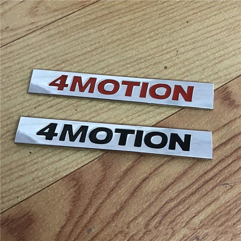 5X 4 MOTION Black Red Auto Car Metal 4MOTION Rear Emblem Badge Sticker Decal For Golf Polo Tiguan Bora
