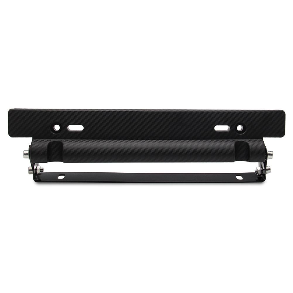 Universal Adjustable Car Number License Plate Frame Bracket Holder Carbon Fiber Auto Front Mount Bumper Brackets