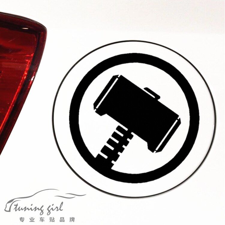 Car Stickers Avengers SHIELD Thor Hammer Creative Funny Decoration Decals For Fuel Tank Cap Auto Tuning Styling Vinyls D10