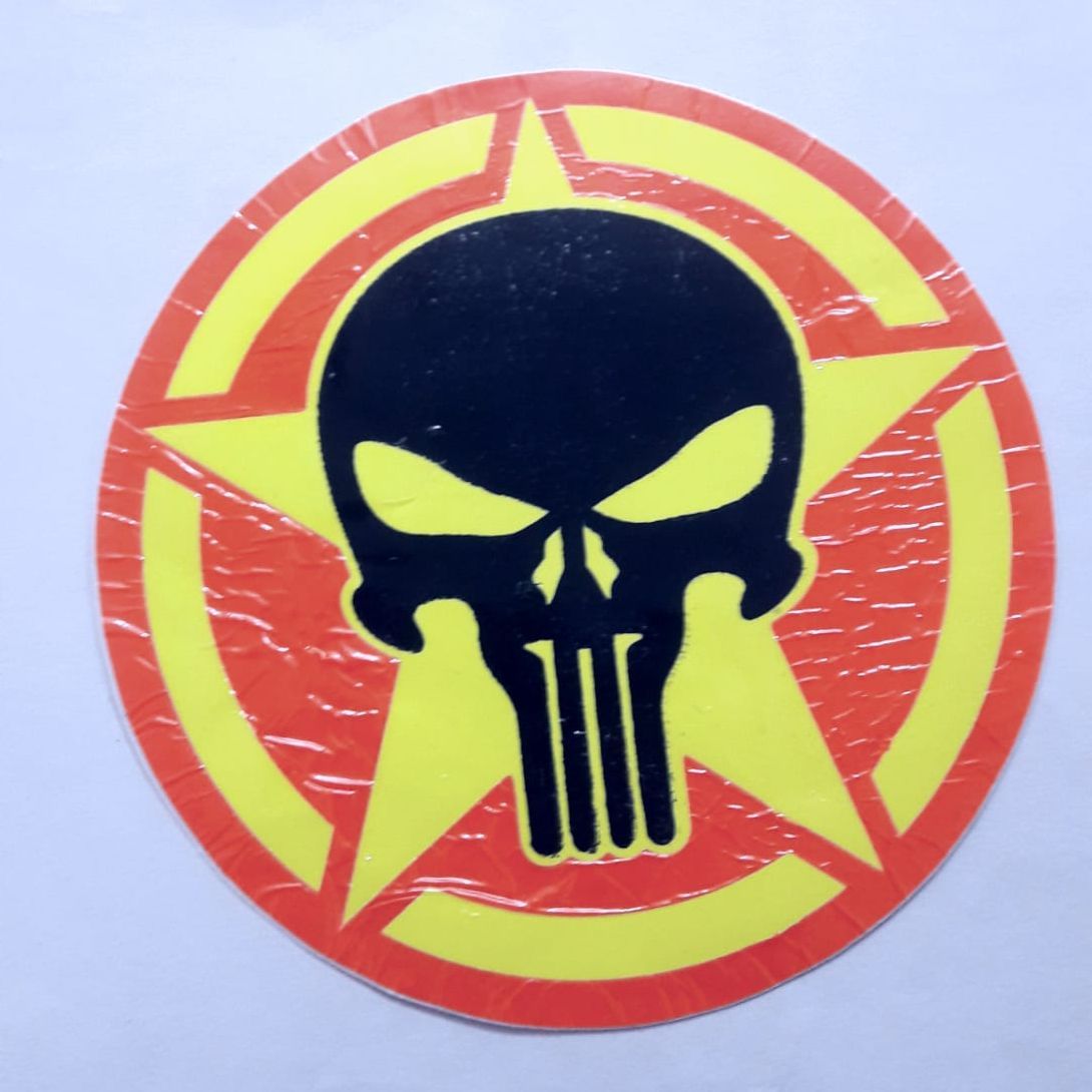 Decoration sticker for bike. head orange+black