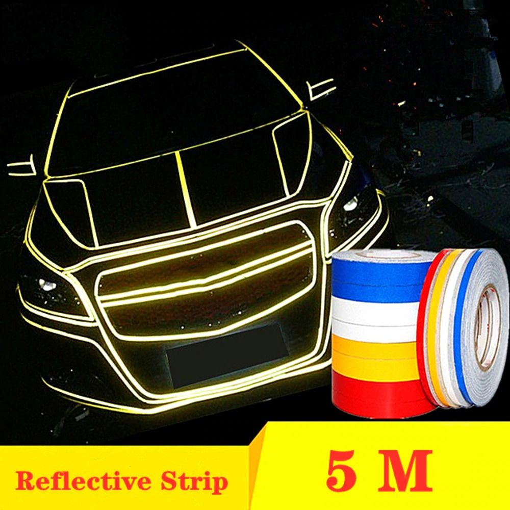 Reflective Tape Car Stickers Funny Decal DIY Light Luminous Warning Glow Dark Night Tapes Sticker Safety
