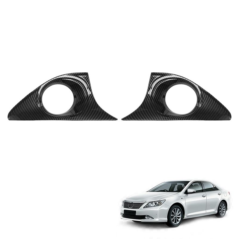 JAERBEE For Toyota Camry 2012-2014 ABS Carbon Fiber Replacement Front Fog Light Lamp Cover Trim Foglight Bezel Decoration Frame