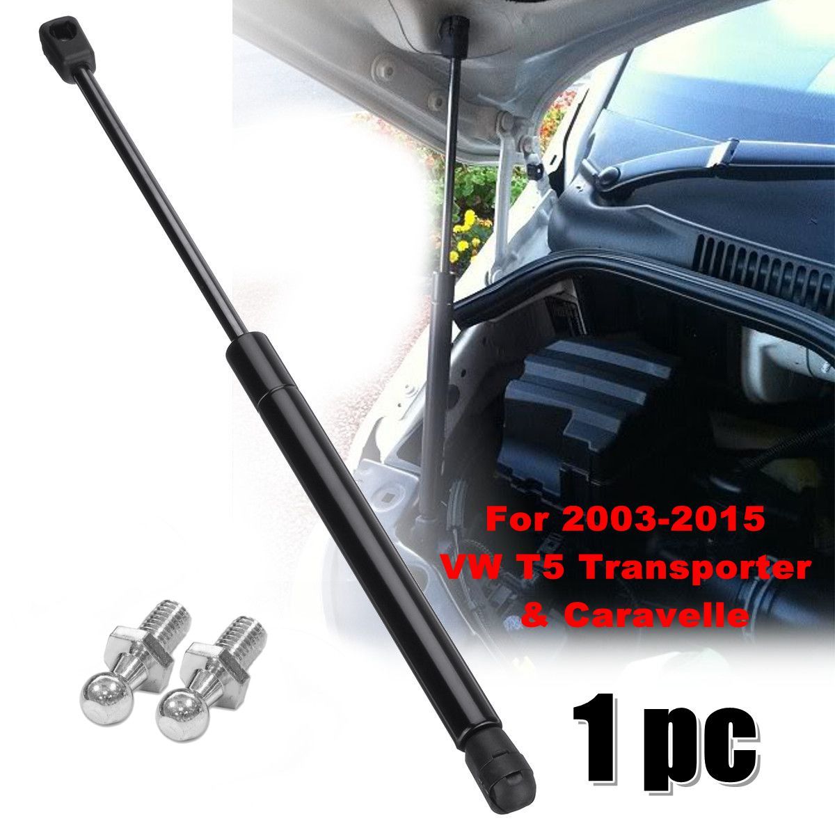 Speed living 1 pcs FOR VW T5 TRANSPORTER CARAVELLE 03-15 T5.1 GP BONNET LIFTER GAS STRUT + 2pcs BALL PINS
