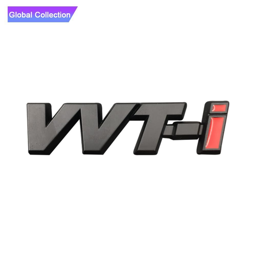 Metal VVT-i VVTi Logo Chrome Strip Car Fender Sticker Side Emblem Badge-Black
