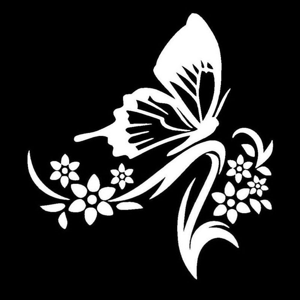 Reflective Flowers Butterfly Car Styling Decorative Stickers Auto Decals Decor