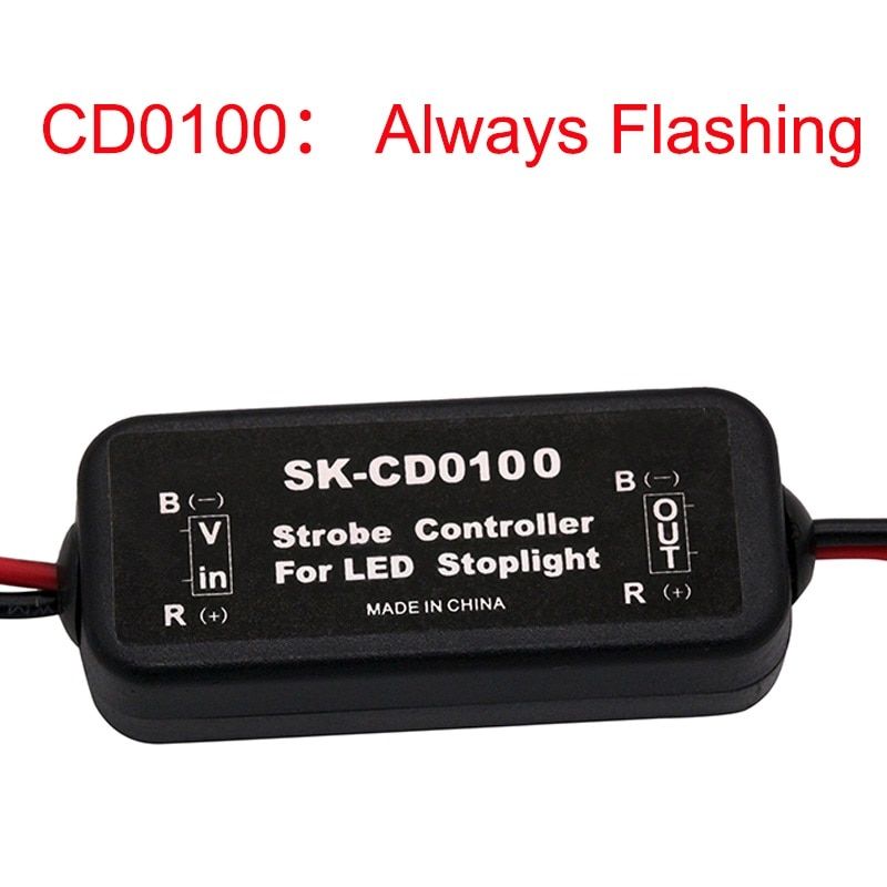 GS-100A Newest Flash Universal Strobe Controller Flasher Module for LED BStop Light Lamp 9-30v DC
