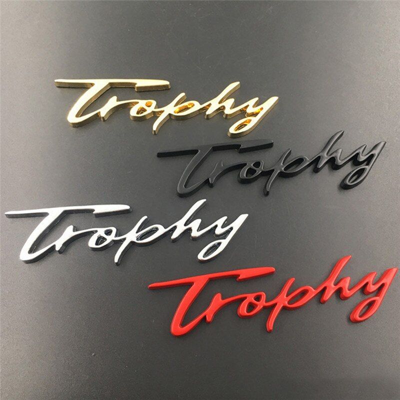 Rear Side Sticker For Trophy logo Morris Morgan MG 3 5 6 Morris 3 ZS ZT GS TF GT ZR TF Chrome Decal Auto Badge Car Styling