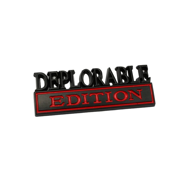 2 PCS Car Modified Metal Car Standard DEPLORABLE Edition Car Stickers