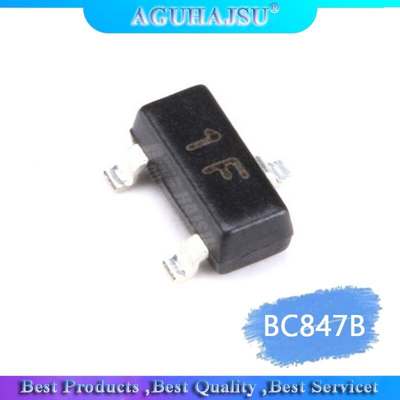 100 পিস bc847b sot23 bc847 sot smsot-23 1f 0.1-/ 45v npn