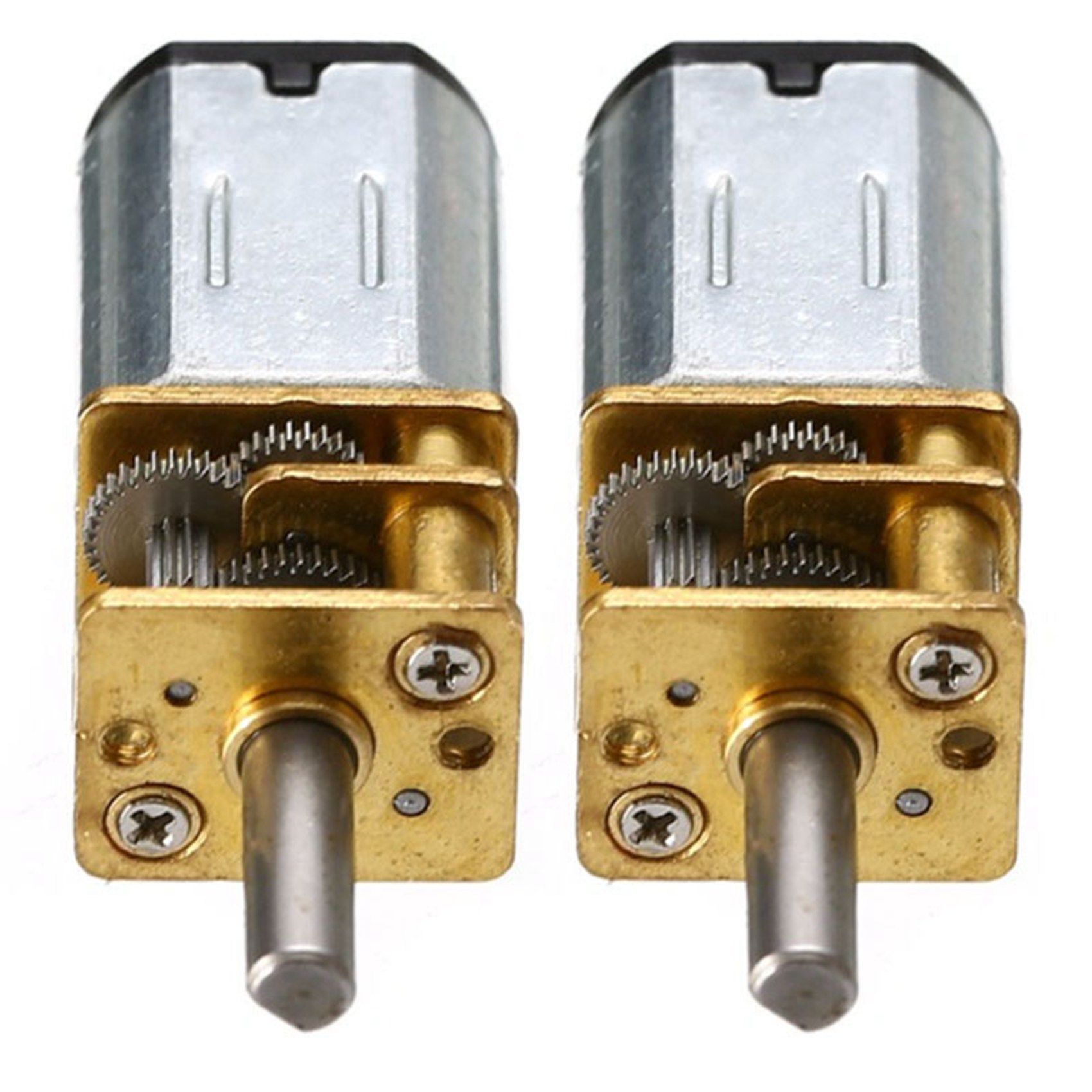 2Pc 30RPM N20 Micro-Speed Gear Motor DC 6V Reduction Gear Motors with Metal Gearbox Wheel