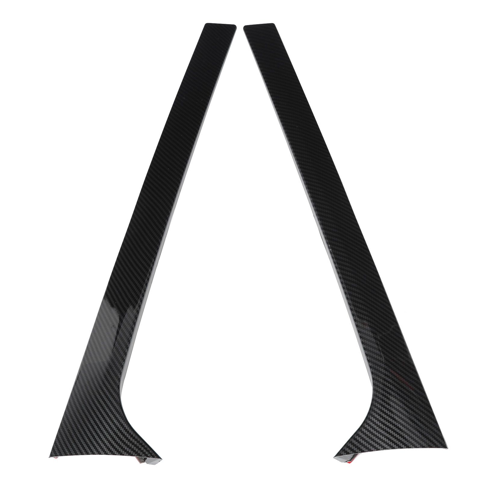 2pcs Rear Window Side Spoiler Wing Trim Carbon Fiber Style For 2014‑2019