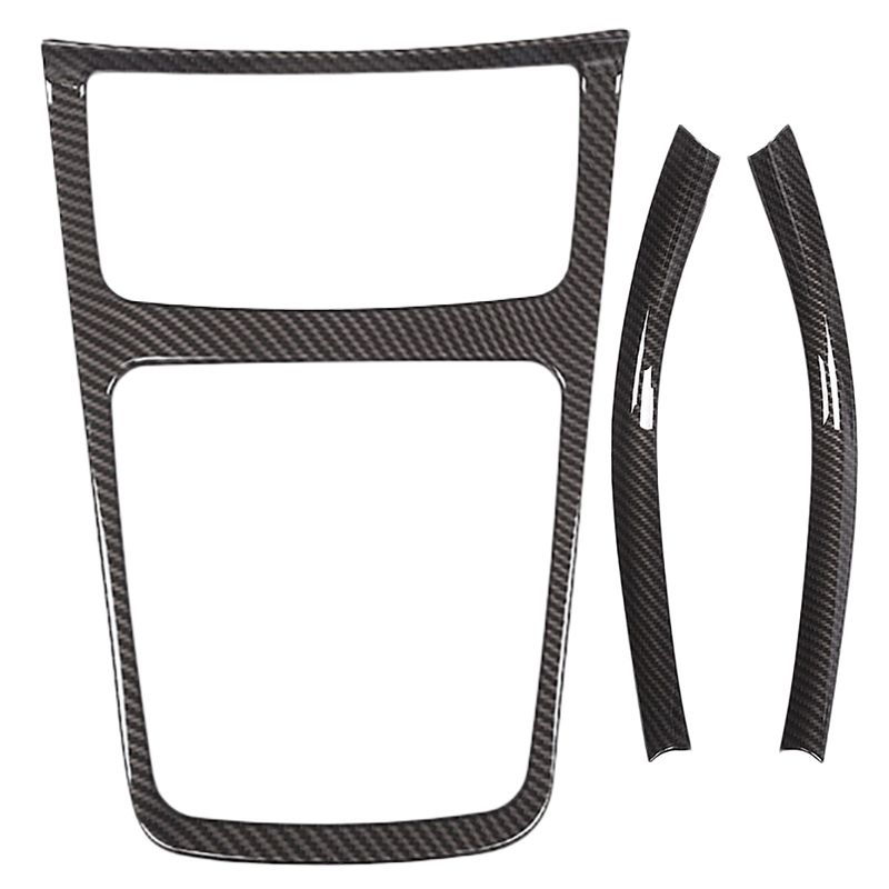 2Pcs Black Chrome Center Console Decoration Strips Trim for Mercedes Benz A/Gla/Cla Class 200 220 260 W176 A180 & 1x Black Chrome Interior Center Storage Box Trim Ashtray Frame