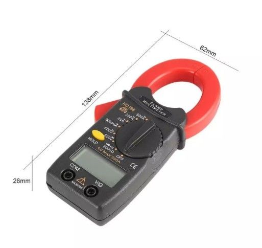 HC388 Mini Digital Clamp Meter Multimeter AC/DC Volt Amp Ohm Tester 1999 Count