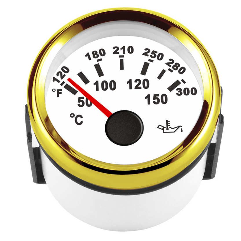 Oil Temperature Meter 50‑150℃ Gauge LCD Display 8 Colors Backlight for Car Boat Yacht RVs