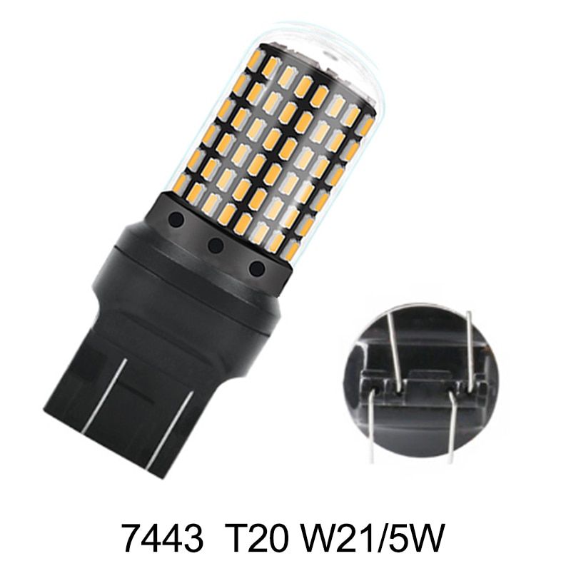1xSuper Bright 1156/1157 P21W/PY21W 7440/7443 Canbus Car Led 12V Reversing Light Stop BLamp Auto Turn  Bulb White Red-Red