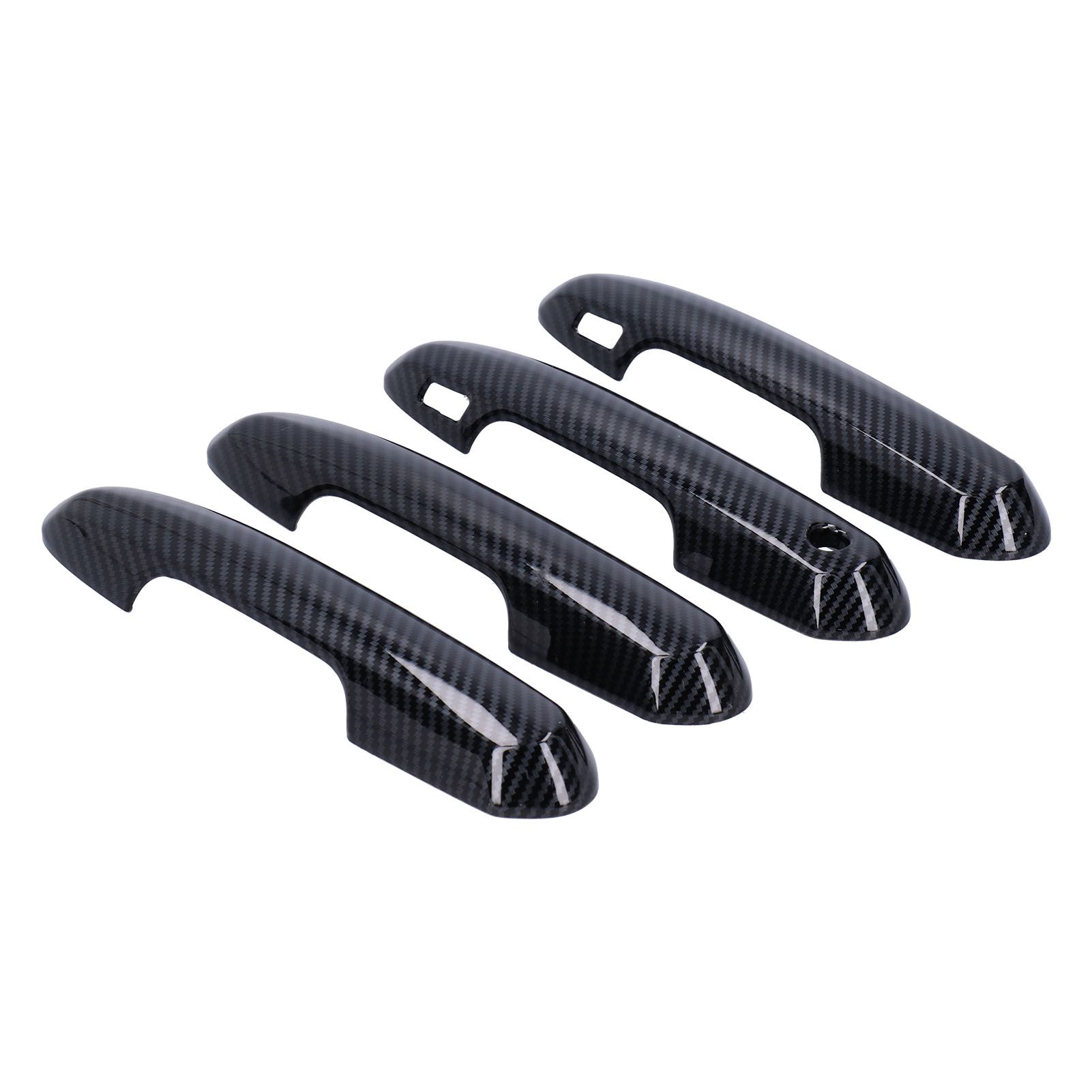 Side Door Handle Trim Carbon Fiber Style Decor Fit For