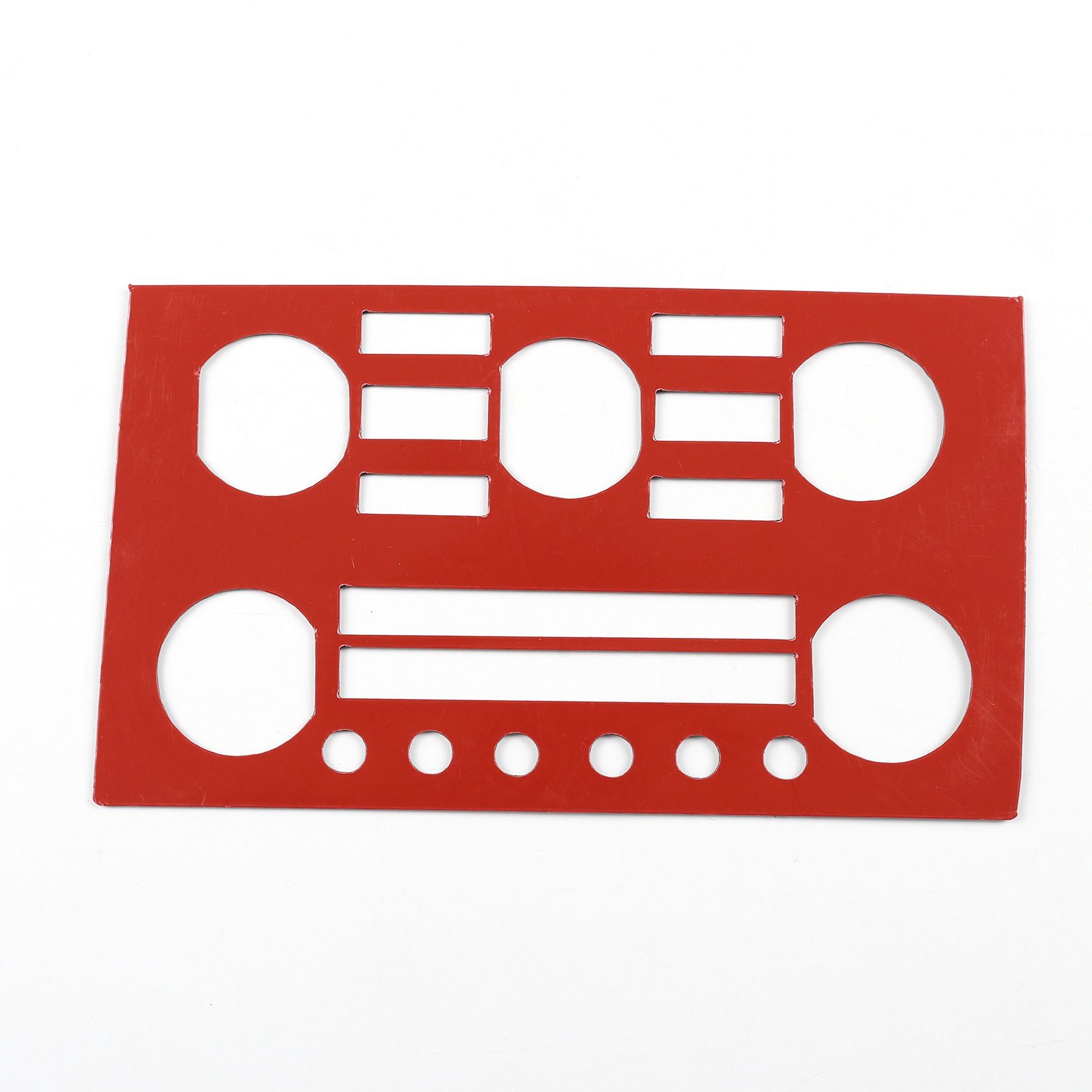 Central Control Volume Panel Frame Cover Trim Car Accessories Red
