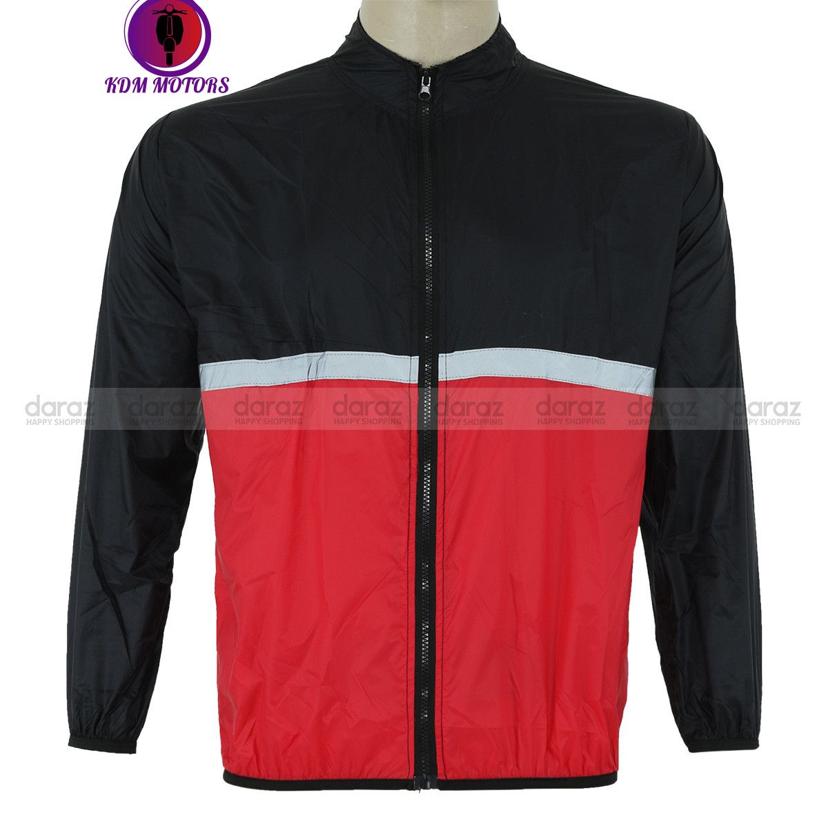 Dust coat or Windbreaker with Double reflector for Motorcycle rider