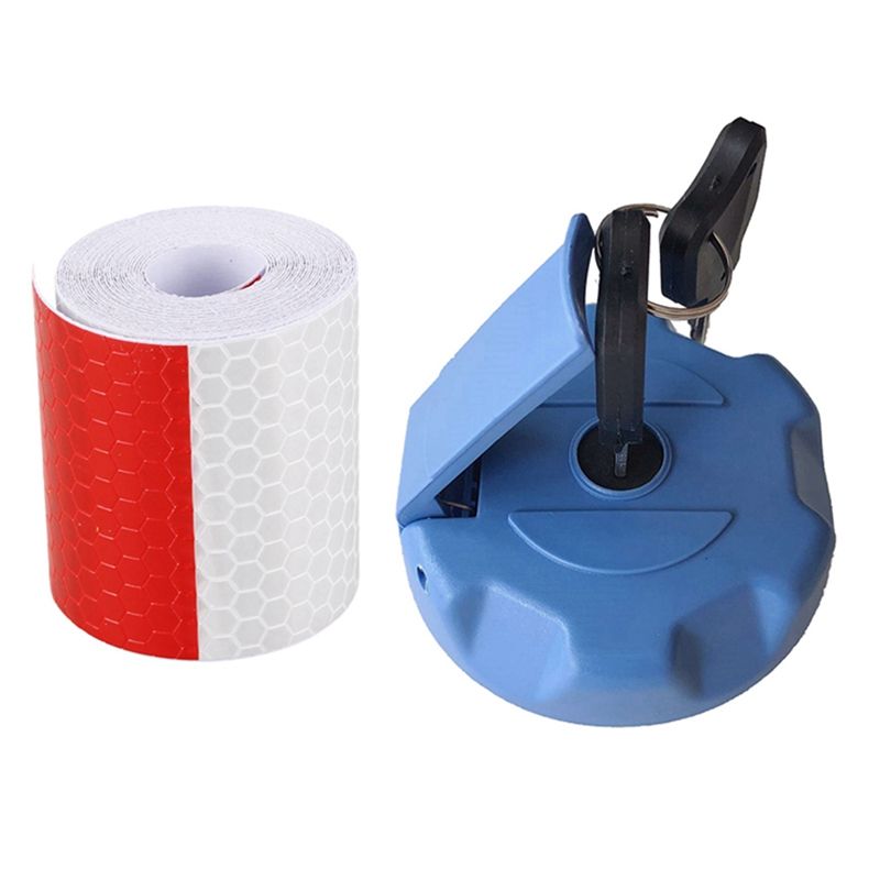 1 Roll 2 Inch X 10Ft 3 Meters Night Reflective Tape Strip Sticker & 1 Pcs Car-Styling Fuel Tank Cover with Lock