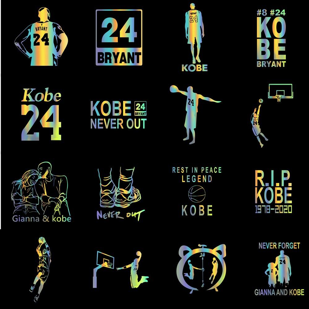 New Basketball Player Kobe Stiker 24 Series Car Stickers Vinyl Car Body Window Stickers and Decals Sport Star Car-styling Decors