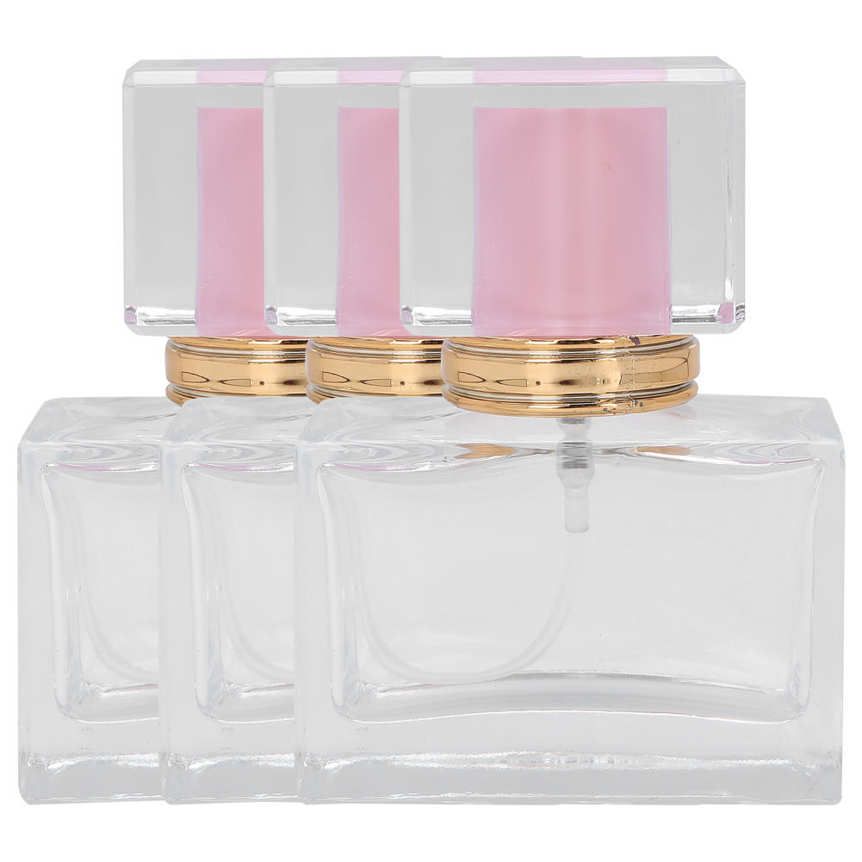 Perfume Atomizer Empty Refillable Flat Glass Spray Bottle 30ml 50ml-3/4/6PCS