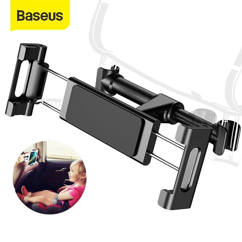 Baseus Car Back Seat Headrest Holder for 4.7-12.9inch Pad Car Phone Holder Backseat Mount for Pad Tablet PC Auto Headrest Holder - Red