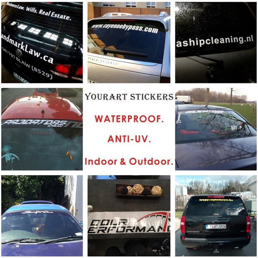 Car Styling Quality Personalized Customized Car Sticker Waterproof Custom Car Stickers Vinyl Decals On Windshield Rear Window