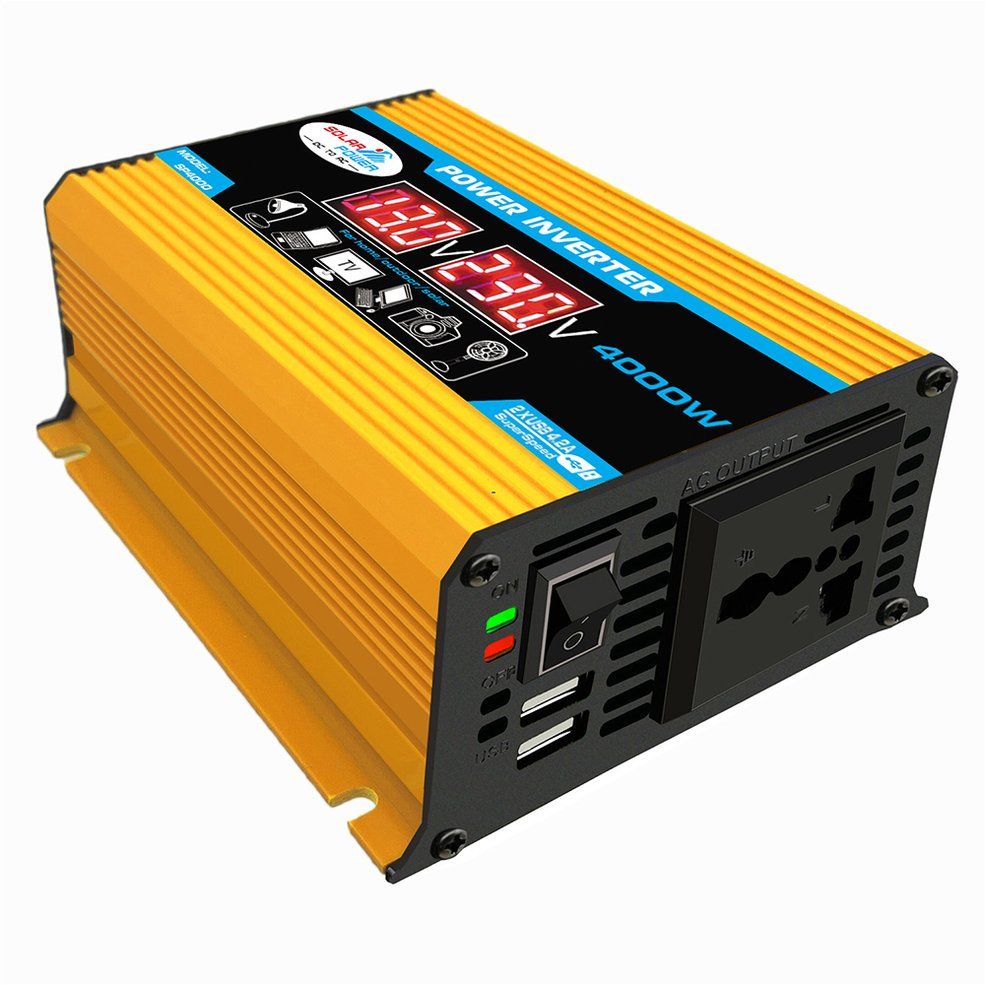 Car Conversion Inverter LED Display Dual USB Little Hornet Inverter 300W 12V To 220V Smart Cooling Fan