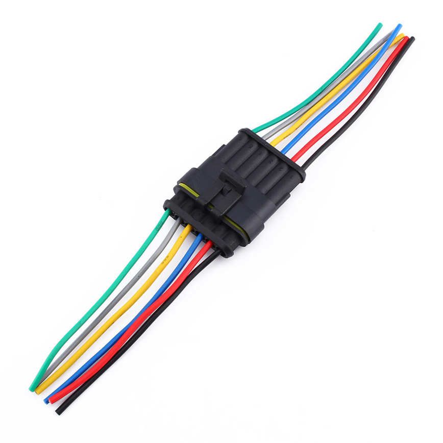 Plug With Connector For Car Electric Cables New 5 Kits 3/4/5/6 Pin