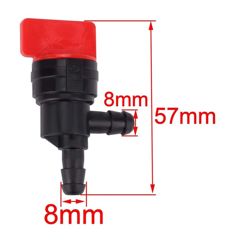 2PCS 1/4 inch 90 Degree Fuel Shut Off Valve for Briggs & Stratton 698181 494539 697944 Tecumseh 35857