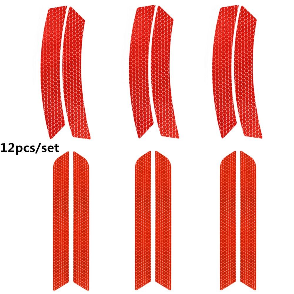12Pcs For BMW X1 X3 X5 X6 E46 Car Trunk Tail Safety Warning Reflective Sticker Luminous Reflector Rear Decal Sticker Car Styling