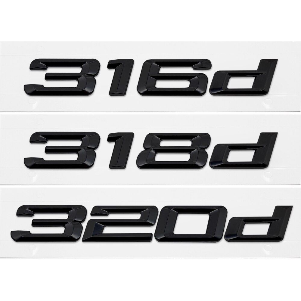 Black116d 118d 120d130d 135d 218d 220d 240d 316d 318d 320d 325d 328d 330d  Car Emblem Emblems Rear Number Letters Badges for BMW