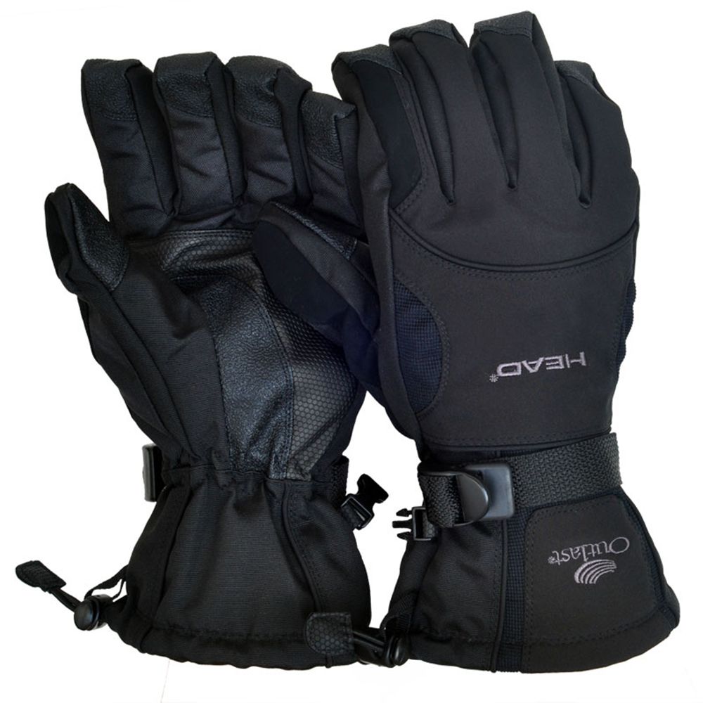 Men's Ski Gloves Fleece Snowboard Snowmobile Motorcycle Riding Winter Warm Windproof Waterproof Unisex Snow Gloves (L)
