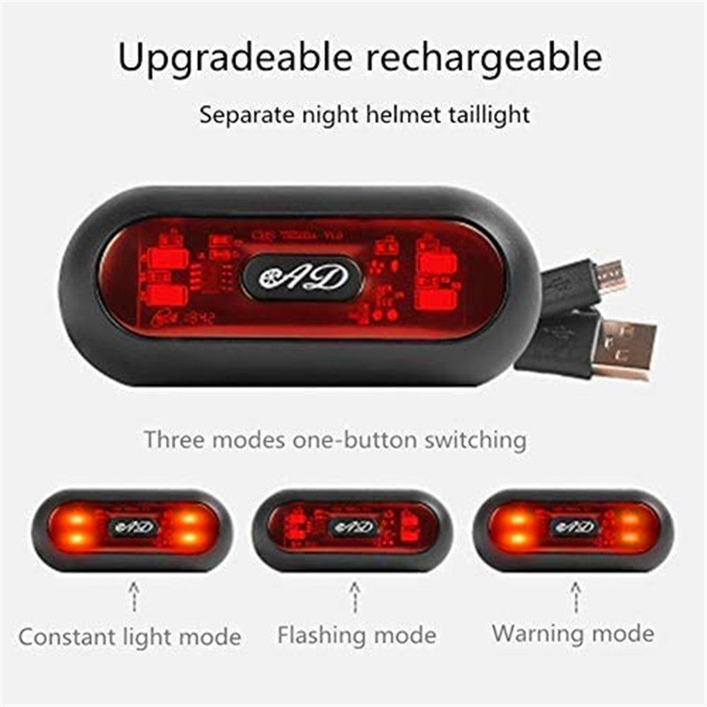 Helmet back Night Light/LED Halmet Back Rechargeable night Light