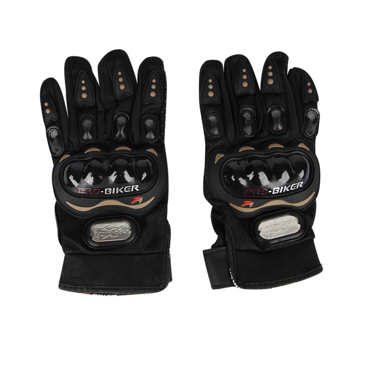 Motorcycle hand gloves or Pro Biker Full Hand Gloves for biker - Black