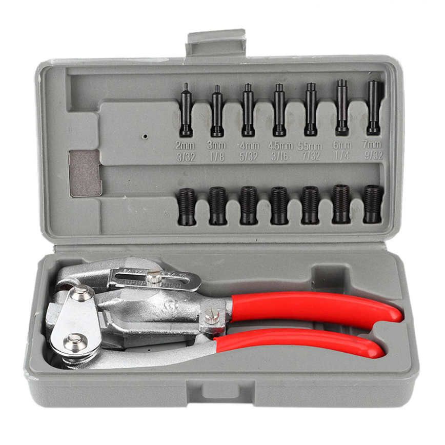 punching pliers 16 pieces multi-function manual tool for metal brass rubber watch band leather plastic