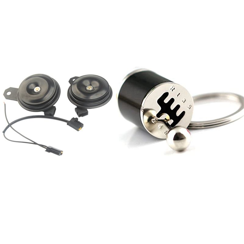2Pcs Vehicle Horn 12V for Toyota Corolla RAV4 Camry Levine 2019 & 1x 6-Speed Manual Transmission Shift Lever Key Ring