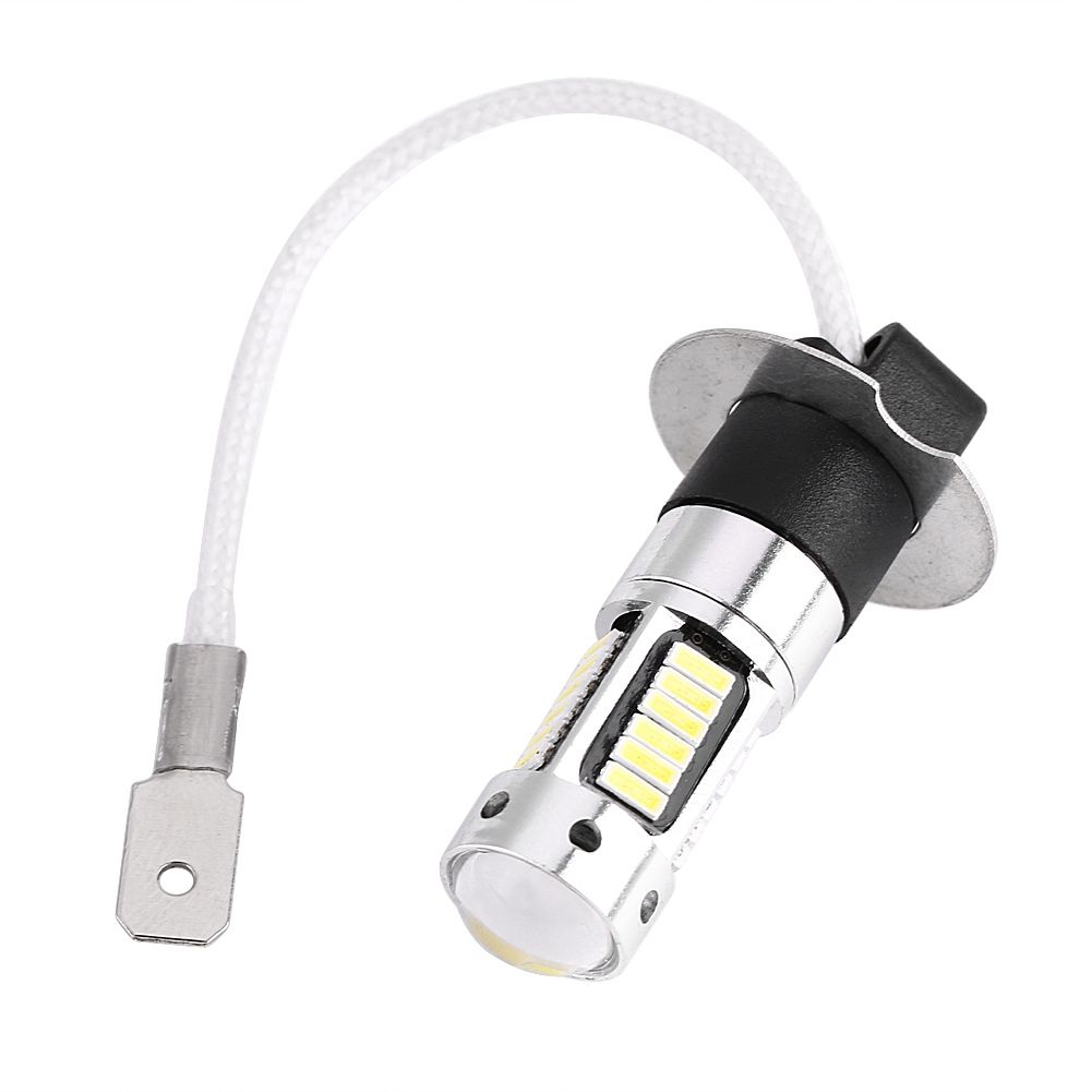 H3 Bulb Pair of 4014 White LED Car Headlight Fog DRL Light Lamp DC 12V
