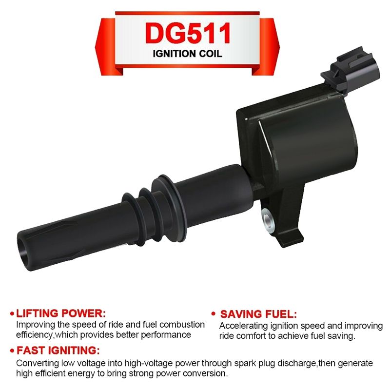 Ignition Coil for Ford 2004 2005 2006 2007 2008 F-150 Explorer Mustang 4.6/5.4L V8 DG511 3L3Z-12029-BA