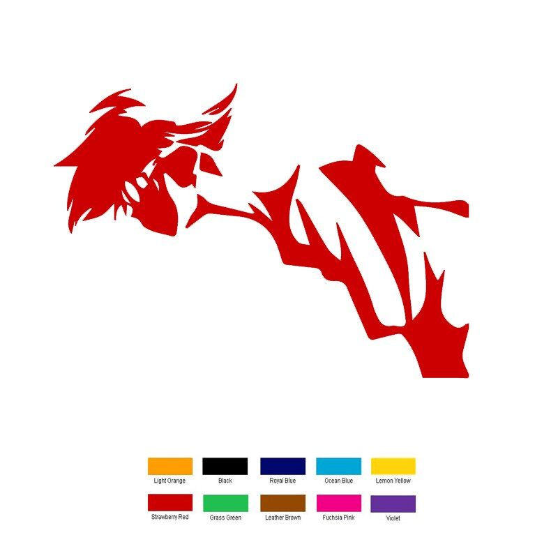 HotMeiNi 18cm x 6cm Cowboy Bebop Edward Car Sticker For Truck Window Bumper Auto SUV Door Vinyl Decal 9 Colors