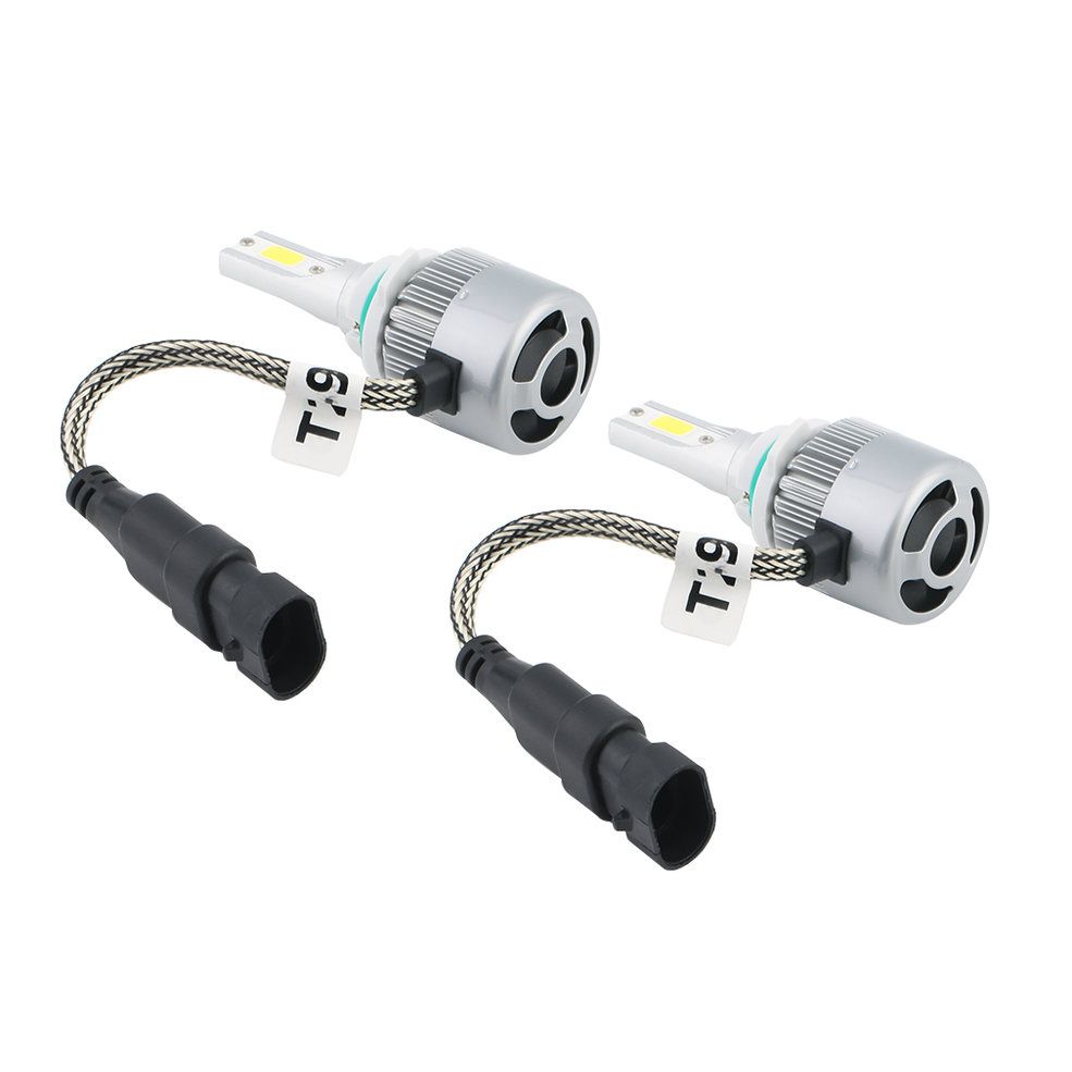 2 Bi-Xenon Hi/Low LED Lamp Bulbs Auto Car Headlight Conversion Kit - White 9006