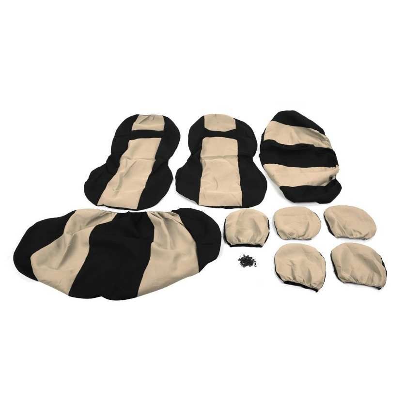 Gorgeri Universal Bucket Seat Cover 9 Piece Auto Protector Set Breathable Dustproof 5 Accessories for Cars