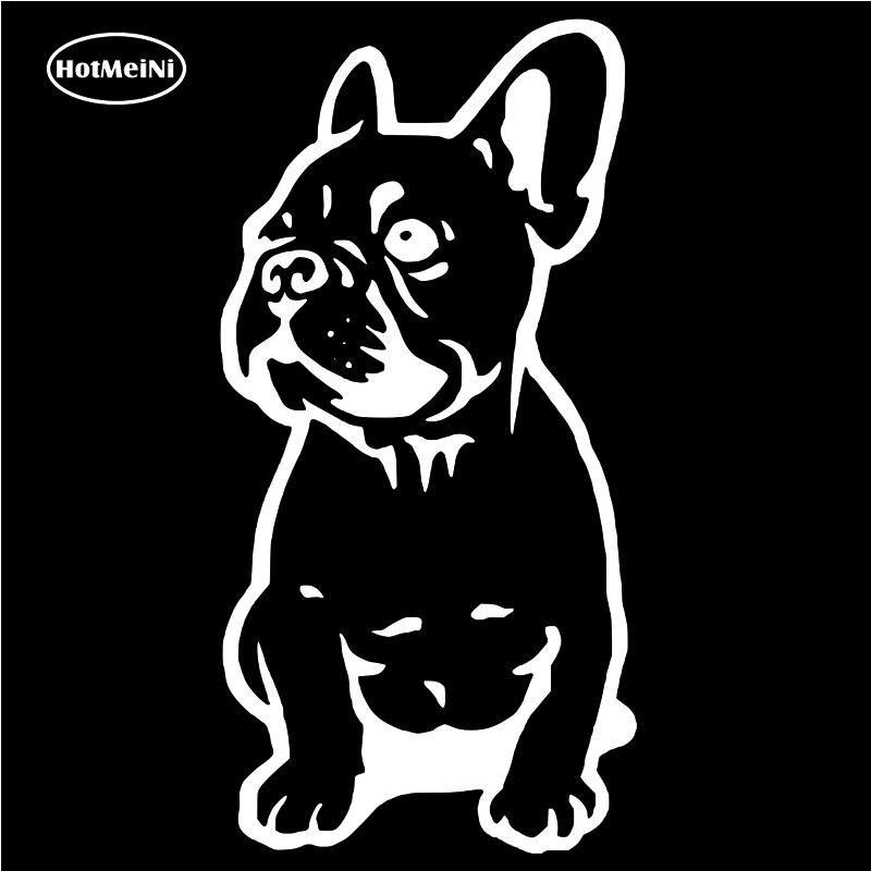 HotMeiNi 7*14cm Pegatina - Sticker - Bulldog Frances - Nuevo Diseno - Vinilo - Envio Gratis Car Sticker Black/Sliver
