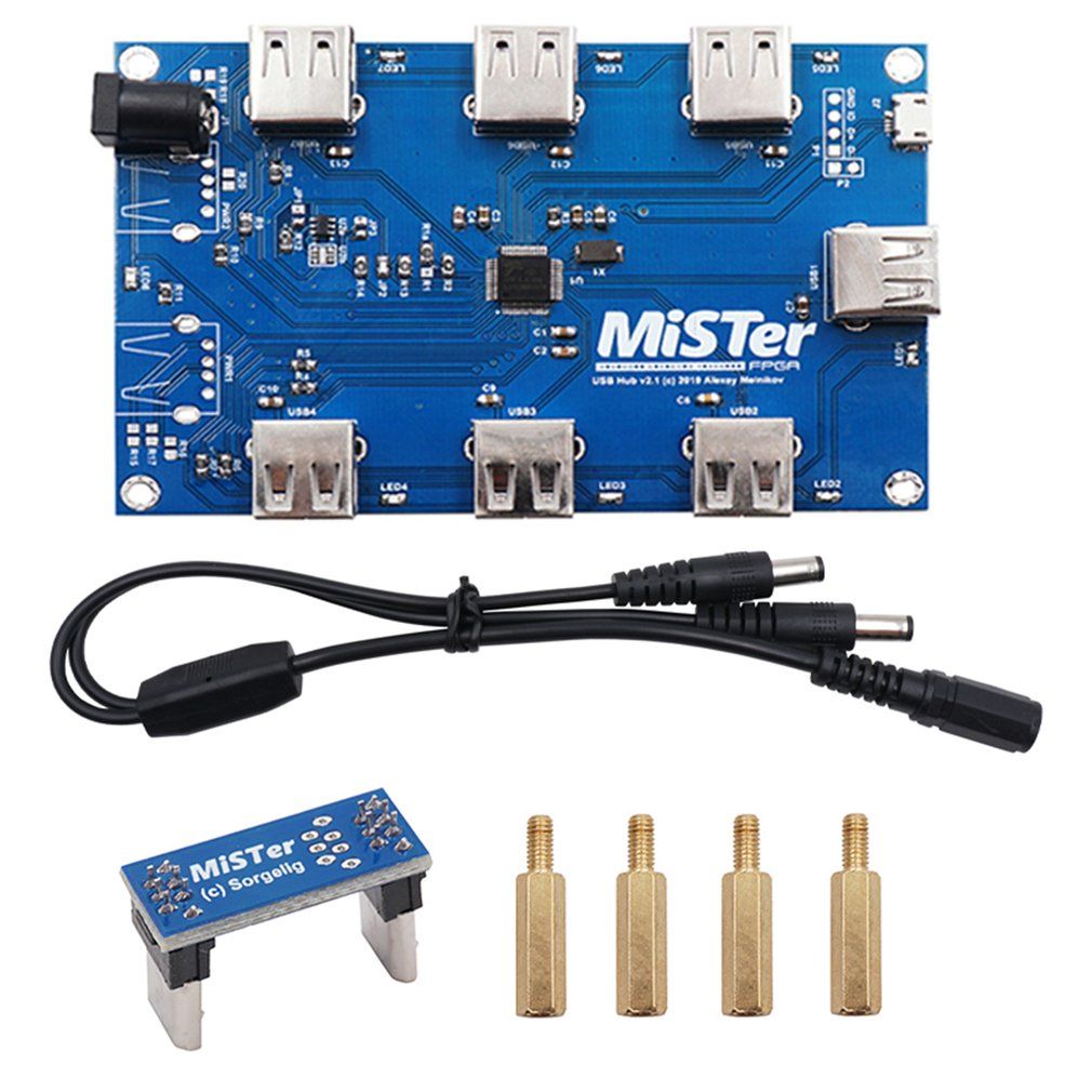 MA Manual Welding Mister USB Hub V2.1 Board For Mister FPGA 7 USB Ports IO Board