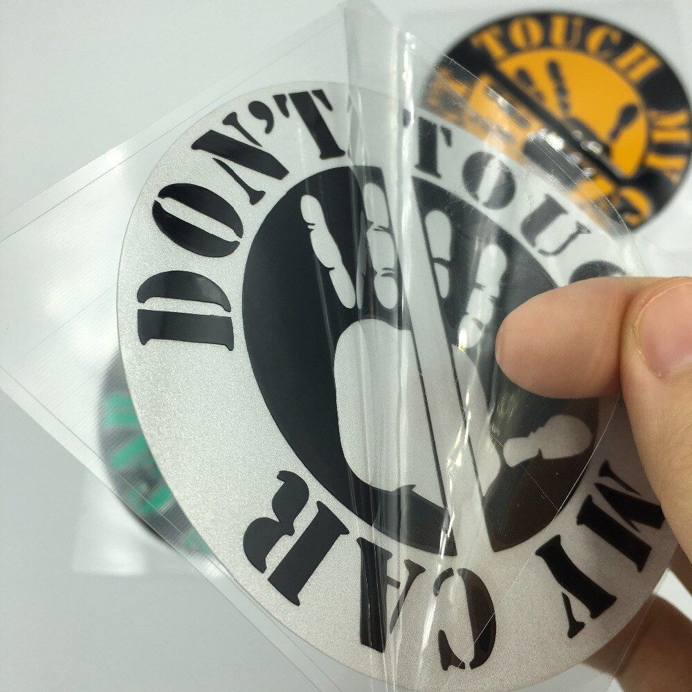 NEW Strong Adhesion Funny Dont Touch My Car Pattern Reflective Car Sticker Waterproof reflective material Car Sticker