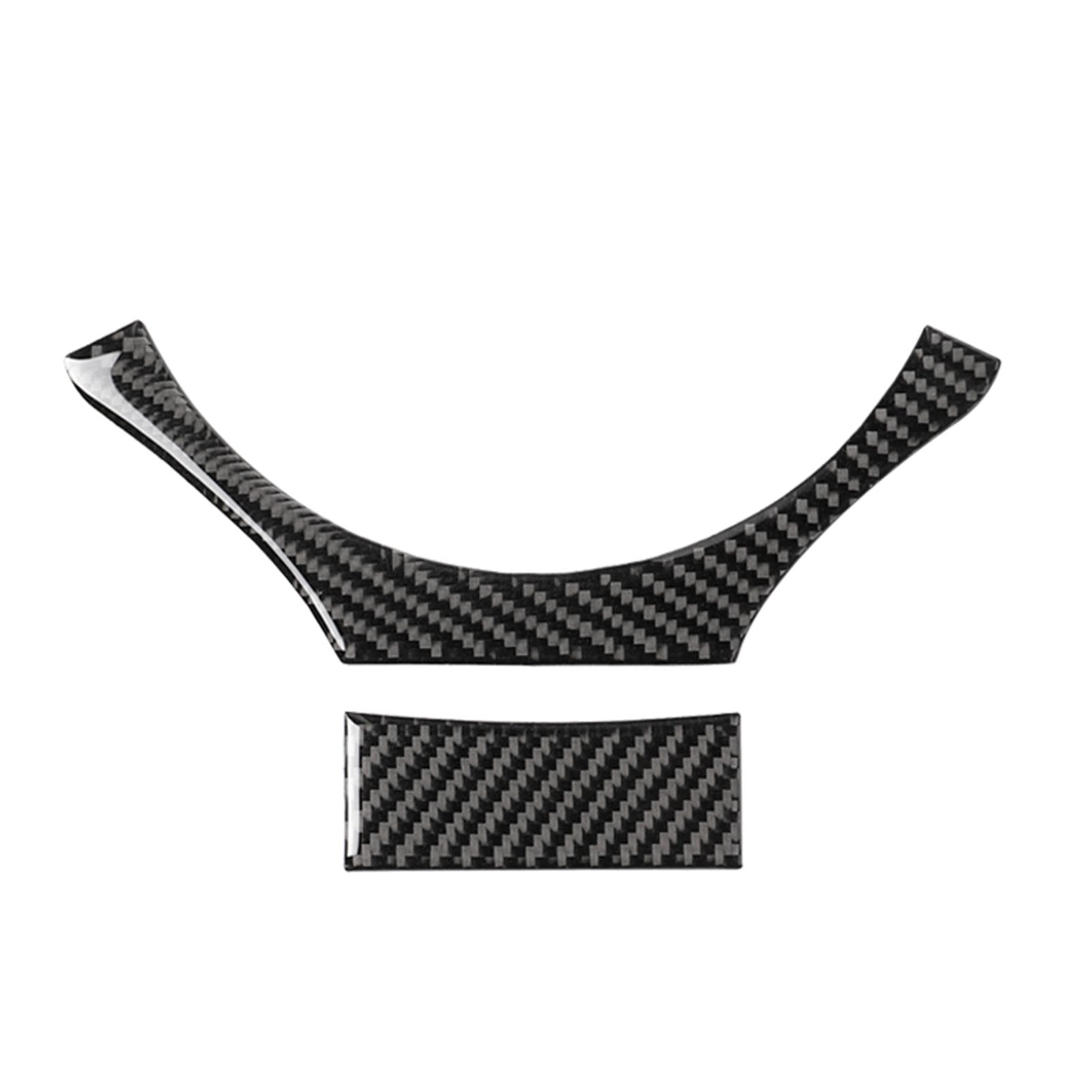 2Pcs/Set Steering Wheel Sticker Precise Anti-UV Black Carbon fiber Car Trim for Lexus NX 200