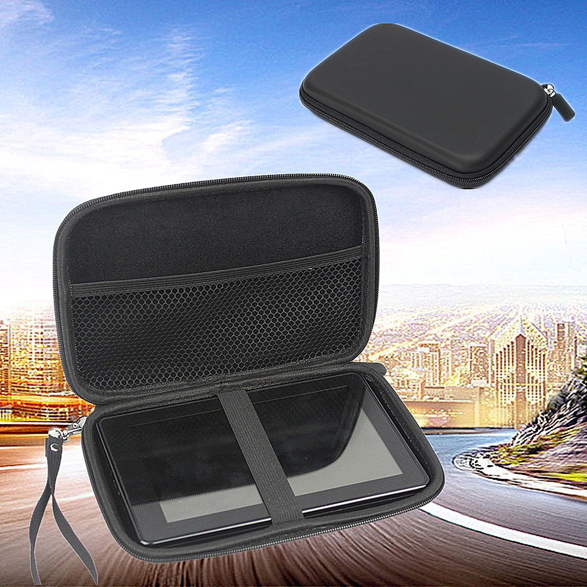 Pick for you Universal 7'' Carry Case Cover Pouch Sat Nav Navigation GPS Phone Holder Zip Bag